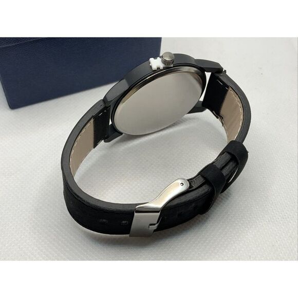 South Lane SS20-dr1-4332 Black Leather Analog Dial Quartz Genuine Watch YR29 - Picture 10 of 11